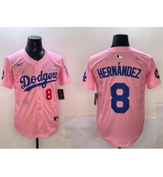 Men Los Angeles Dodgers 8 Enrique Hernandez Pink 2025 Tokyo Series Limited Stitched Baseball Jersey Men Los Angeles Dodgers 8 Enrique Hernandez Pink 2025 Tokyo Series Limited Stitched Baseball Jersey