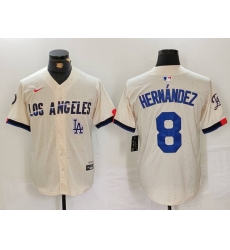 Men Los Angeles Dodgers 8 Kike Hernandez Cream Stitched Baseball Jersey 1 Men Los Angeles Dodgers 8 Kike Hernandez Cream Stitched Baseball Jersey 1