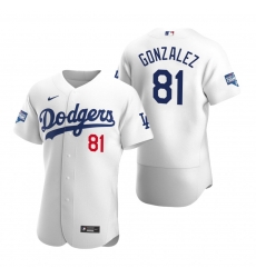 Men Los Angeles Dodgers 81 Victor Gonzalez White 2020 World Series Champions Flex Base Jersey Men Los Angeles Dodgers 81 Victor Gonzalez White 2020 World Series Champions Flex Base Jersey