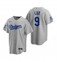 Men Los Angeles Dodgers 9 Gavin Lux Gray 2020 World Series Champions Replica Jersey Men Los Angeles Dodgers 9 Gavin Lux Gray 2020 World Series Champions Replica Jersey