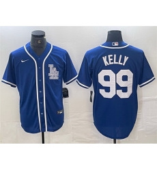 Men Los Angeles Dodgers 99 Joe Kelly Blue Cool Base Stitched Baseball Jersey Men Los Angeles Dodgers 99 Joe Kelly Blue Cool Base Stitched Baseball Jersey
