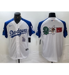 Men Los Angeles Dodgers Big Logo White Blue Vin Patch Cool Base Stitched Baseball Jersey 2 Men Los Angeles Dodgers Big Logo White Blue Vin Patch Cool Base Stitched Baseball Jersey 2