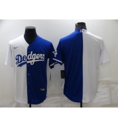 Men Los Angeles Dodgers Blank White Blue Split Cool Base Stitched Baseball Jerseys Men Los Angeles Dodgers Blank White Blue Split Cool Base Stitched Baseball Jerseys
