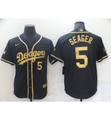 Men Los Angeles Dodgers Corey Seager 5 Black Gold MLB Stitched Jersey Men Los Angeles Dodgers Corey Seager 5 Black Gold MLB Stitched Jersey