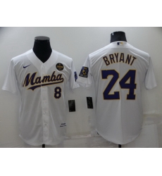 Men Los Angeles Dodgers Front 8 Back 24 Kobe Bryant Mamba White Cool Base Stitched jersey Men Los Angeles Dodgers Front 8 Back 24 Kobe Bryant Mamba White Cool Base Stitched jersey