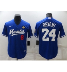 Men Los Angeles Dodgers Front 8 Back 24 Kobe Bryant Royal Mamba Throwback With KB Patch Cool Base Stitched jersey Men Los Angeles Dodgers Front 8 Back 24 Kobe Bryant Royal Mamba Throwback With KB Patch Cool Base Stitched jersey