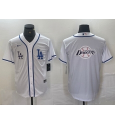 Men Los Angeles Dodgers Gig logo White Cool Base Stitched Baseball Jersey 1 Men Los Angeles Dodgers Gig logo White Cool Base Stitched Baseball Jersey 1
