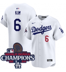 Men Los Angeles Dodgers Hyeseong Kim #6 Home Limited World Series Champions Jersey
