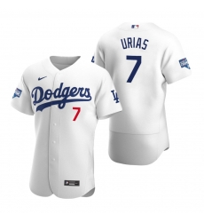Men Los Angeles Dodgers Julio Urias White 2020 World Series Champions Flex Base Jersey Men Los Angeles Dodgers Julio Urias White 2020 World Series Champions Flex Base Jersey