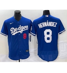 Men Los Angeles Dodgers Kike Hernandez #8 Blue Stitched Flex Base MLB Jersey Men Los Angeles Dodgers Kike Hernandez #8 Blue Stitched Flex Base MLB Jersey