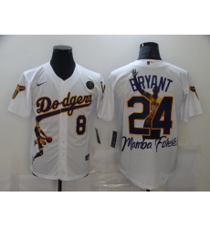 Men Los Angeles Dodgers Kobe Bryant 8 24 Mamba MLB Manba Black White Jersey Men Los Angeles Dodgers Kobe Bryant 8 24 Mamba MLB Manba Black White Jersey