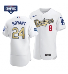 Men Los Angeles Dodgers Kobe Bryant Gold Program White Flex Base Stitched Jersey Men Los Angeles Dodgers Kobe Bryant Gold Program White Flex Base Stitched Jersey