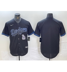 Men Los Angeles Dodgers Team Big Logo Black Cool Base Stitched Baseball Jersey 6 Men Los Angeles Dodgers Team Big Logo Black Cool Base Stitched Baseball Jersey 6