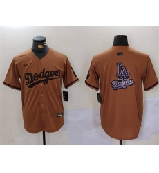 Men Los Angeles Dodgers Team Big Logo Brown Cool Base With Patch Stitched Baseball Jerseys1 Men Los Angeles Dodgers Team Big Logo Brown Cool Base With Patch Stitched Baseball Jerseys1