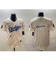 Men Los Angeles Dodgers Team Big Logo Cream 2025 Tokyo Series Limited Stitched Baseball Jersey Men Los Angeles Dodgers Team Big Logo Cream 2025 Tokyo Series Limited Stitched Baseball Jersey
