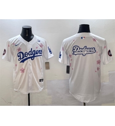 Men Los Angeles Dodgers Team Big Logo White 2025 Tokyo Series Limited Stitched Baseball Jersey