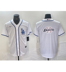 Men Los Angeles Dodgers Team Big Logo White Cool Base Stitched Baseball Jersey 2 Men Los Angeles Dodgers Team Big Logo White Cool Base Stitched Baseball Jersey 2