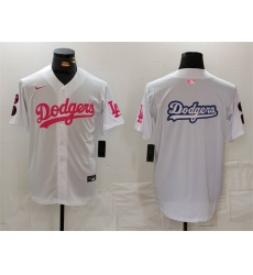 Men Los Angeles Dodgers Team Big Logo White Pink Vin 26 Kobe Patch Stitched Baseball JerseyS1 Men Los Angeles Dodgers Team Big Logo White Pink Vin 26 Kobe Patch Stitched Baseball JerseyS1