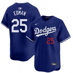 Men Los Angeles Dodgers Tommy Edman #25 Blue Flex Base Stitched MLB Jersey