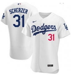Men Men Los Angeles Dodgers 31 Max Scherzer White Home Flex Base Jersey Men Men Los Angeles Dodgers 31 Max Scherzer White Home Flex Base Jersey