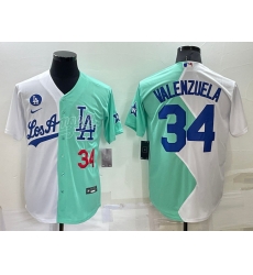 Men Nike Los Angeles Dodgers 34 Fernando Valenzuela 2022 All Star White Green Cool Base Stitched Baseball Jerseys Men Nike Los Angeles Dodgers 34 Fernando Valenzuela 2022 All Star White Green Cool Base Stitched Baseball Jerseys