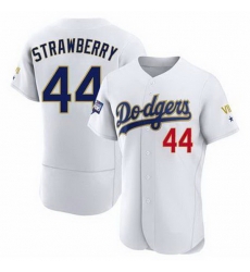 Men Nike Los Angeles Dodgers Darryl Strawberry #44 Gold Program VII White Flex Base Stitched Champions MLB Jersey Men Nike Los Angeles Dodgers Darryl Strawberry #44 Gold Program VII White Flex Base Stitched Champions MLB Jersey