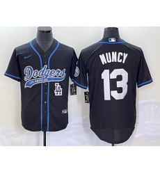 Men's Los Angeles Dodgers #13 Max Muncy Black With Patch Cool Base Stitched Baseball Jersey Men's Los Angeles Dodgers #13 Max Muncy Black With Patch Cool Base Stitched Baseball Jersey