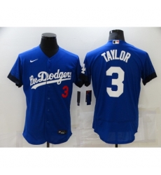 Men's Los Angeles Dodgers #3 Chris Taylor Blue Elite City Player Jersey Men's Los Angeles Dodgers #3 Chris Taylor Blue Elite City Player Jersey