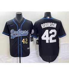 Men's Los Angeles Dodgers #42 Jackie Robinson Number Black With Patch Cool Base Stitched Baseball Jersey Men's Los Angeles Dodgers #42 Jackie Robinson Number Black With Patch Cool Base Stitched Baseball Jersey