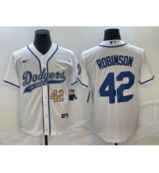 Men's Los Angeles Dodgers #42 Jackie Robinson Number White With Patch Cool Base Stitched Baseball Jersey Men's Los Angeles Dodgers #42 Jackie Robinson Number White With Patch Cool Base Stitched Baseball Jersey