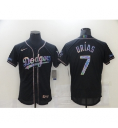 Men's Los Angeles Dodgers #7 Julio Urias Black 2021 Iridescent Logo Jersey Jersey Men's Los Angeles Dodgers #7 Julio Urias Black 2021 Iridescent Logo Jersey Jersey
