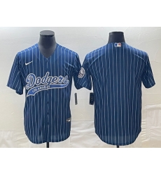 Men's Los Angeles Dodgers Blue Pinstripe Blank With Patch Cool Base Stitched Baseball Jerseys Men's Los Angeles Dodgers Blue Pinstripe Blank With Patch Cool Base Stitched Baseball Jerseys