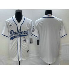 Men's Los Angeles Dodgers White Blank With Patch Cool Base Stitched Baseball Jersey Men's Los Angeles Dodgers White Blank With Patch Cool Base Stitched Baseball Jersey