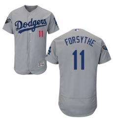 Mens Majestic Los Angeles Dodgers 11 Logan Forsythe Gray Alternate Flex Base Collection 2018 World Series Jersey 20 Mens Majestic Los Angeles Dodgers 11 Logan Forsythe Gray Alternate Flex Base Collection 2018 World Series Jersey 20