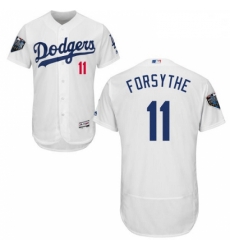 Mens Majestic Los Angeles Dodgers 11 Logan Forsythe White Home Flex Base Authentic Collection 2018 World Series Jersey Mens Majestic Los Angeles Dodgers 11 Logan Forsythe White Home Flex Base Authentic Collection 2018 World Series Jersey