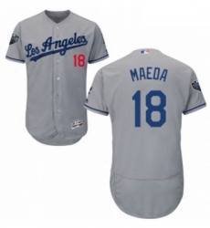 Mens Majestic Los Angeles Dodgers 18 Kenta Maeda Grey Road Flex Base Authentic Collection 2018 World Series Jersey Mens Majestic Los Angeles Dodgers 18 Kenta Maeda Grey Road Flex Base Authentic Collection 2018 World Series Jersey