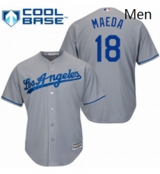 Mens Majestic Los Angeles Dodgers 18 Kenta Maeda Replica Grey Road Cool Base MLB Jersey Mens Majestic Los Angeles Dodgers 18 Kenta Maeda Replica Grey Road Cool Base MLB Jersey