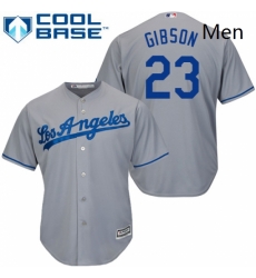 Mens Majestic Los Angeles Dodgers 23 Kirk Gibson Replica Grey Road Cool Base MLB Jersey Mens Majestic Los Angeles Dodgers 23 Kirk Gibson Replica Grey Road Cool Base MLB Jersey