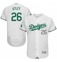 Mens Majestic Los Angeles Dodgers 26 Chase Utley White Celtic Flexbase Authentic Collection MLB Jersey Mens Majestic Los Angeles Dodgers 26 Chase Utley White Celtic Flexbase Authentic Collection MLB Jersey