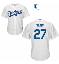 Mens Majestic Los Angeles Dodgers 27 Matt Kemp Replica White Home Cool Base MLB Jersey Mens Majestic Los Angeles Dodgers 27 Matt Kemp Replica White Home Cool Base MLB Jersey
