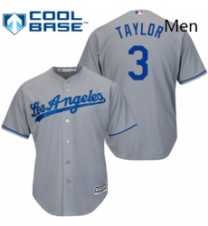 Mens Majestic Los Angeles Dodgers 3 Chris Taylor Replica Grey Road Cool Base MLB Jersey Mens Majestic Los Angeles Dodgers 3 Chris Taylor Replica Grey Road Cool Base MLB Jersey