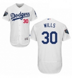 Mens Majestic Los Angeles Dodgers 30 Maury Wills White Home Flex Base Authentic Collection 2018 World Series Jersey Mens Majestic Los Angeles Dodgers 30 Maury Wills White Home Flex Base Authentic Collection 2018 World Series Jersey