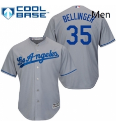 Mens Majestic Los Angeles Dodgers 35 Cody Bellinger Replica Grey Road Cool Base MLB Jersey Mens Majestic Los Angeles Dodgers 35 Cody Bellinger Replica Grey Road Cool Base MLB Jersey