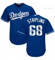 Mens Majestic Los Angeles Dodgers 68 Ross Stripling Authentic Royal Blue Team Logo Fashion Cool Base MLB Jersey Mens Majestic Los Angeles Dodgers 68 Ross Stripling Authentic Royal Blue Team Logo Fashion Cool Base MLB Jersey