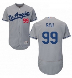 Mens Majestic Los Angeles Dodgers 99 Hyun Jin Ryu Grey Flexbase Authentic Collection MLB Jersey Mens Majestic Los Angeles Dodgers 99 Hyun Jin Ryu Grey Flexbase Authentic Collection MLB Jersey