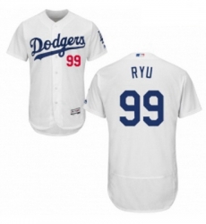 Mens Majestic Los Angeles Dodgers 99 Hyun Jin Ryu White Home Flex Base Authentic Collection MLB Jersey Mens Majestic Los Angeles Dodgers 99 Hyun Jin Ryu White Home Flex Base Authentic Collection MLB Jersey