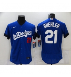 Men's Nike Los Angeles Dodgers #21 Walker Buehler Blue Elite City Player Jersey Men's Nike Los Angeles Dodgers #21 Walker Buehler Blue Elite City Player Jersey