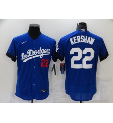 Men's Nike Los Angeles Dodgers #22 Clayton Kershaw Blue Elite City Player Jersey Men's Nike Los Angeles Dodgers #22 Clayton Kershaw Blue Elite City Player Jersey