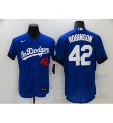 Men's Nike Los Angeles Dodgers #42 Jackie Robinson Blue Elite City Player Jersey Men's Nike Los Angeles Dodgers #42 Jackie Robinson Blue Elite City Player Jersey