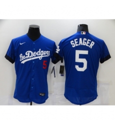 Men's Nike Los Angeles Dodgers #5 Corey Seager Blue Elite City Player Jersey Men's Nike Los Angeles Dodgers #5 Corey Seager Blue Elite City Player Jersey